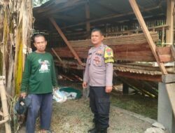 Bhabinkamtibmas Dukung Program Ketahanan Pangan dengan Pengecekan Kandang Kambing
