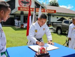 Komandan Yonif 11 Marinir Resmikan Dojo Karate INKAI sebagai Wadah Pembinaan Disiplin dan Semangat Juang Prajurit