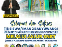 118 Siswa MAN 2 Banyuwangi Lolos SNBT 2025, Bukti Konsistensi Madrasah Berprestasi