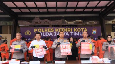 Berantas Narkoba Polres Kediri Kota Berhasil Amankan Puluhan Tersangka