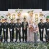 Dandim 0825/Banyuwangi Pimpin Upacara Pedang Pora Pernikahan Lettu Inf Aziz Aditya Sakti