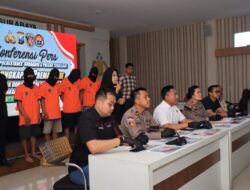 Polrestabes Surabaya Amankan Lima Orang Preman Mengaku Ormas yang Kuasai Lahan Kosong Milik Warga