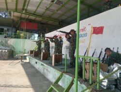 LATIHAN MENEMBAK KODIM 0825 BANYUWANGI BERLANGSUNG PRODUKTIF DAN LANCAR