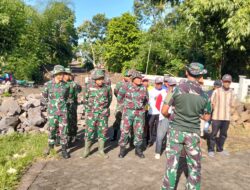 Persiapan TMMD Ke-125 Tahun 2025, Babinsa Kodim Banyuwangi Gelar Gotong Royong Produktif di Siliragung