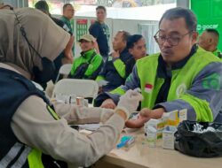 Senyum Ceria Driver Ojol Dapat Layanan Kesehatan Gratis dari Polresta Malang Kota Jelang Hari Bhayangkara ke -79
