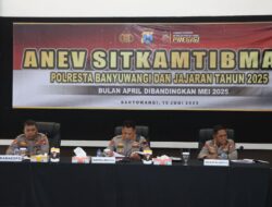 Tingkatkan Layanan, Polresta Banyuwangi Gelar Evaluasi Kinerja