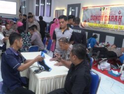Sambut Hari Bhayangkara ke-79, 100 Personel Polres Pasuruan Donor Darah untuk Kemanusiaan