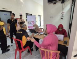 Bakti Kesehatan Dan Bakti Sosial Donor Darah Sidokes Polresta Banyuwangi Dalam Rangka Hari Bhayangkara Ke-79