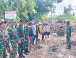 Pra TMMD 125, Babinsa Kodim Banyuwangi Laksanakan Kegiatan PRODUKTIF Bangun Pagar Rumah Warga Kurang Mampu