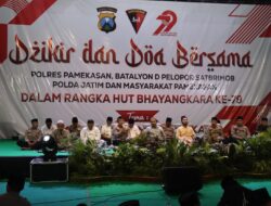 Polres Pamekasan Gelar Dzikir dan Doa Bersama Sambut Hari Bhayangkara Ke-79