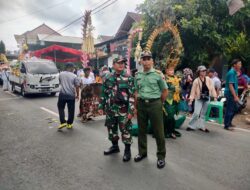 Danramil 0825/10 Bangorejo Monitoring Kirab Budaya HUT ke-96 Desa Temurejo
