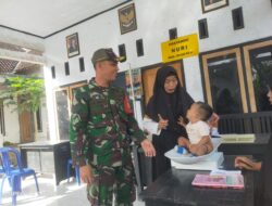 Babinsa Ringintelu Dukung Kesehatan Anak Lewat Kunjungan Produktif ke Posyandu NURI