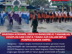 Babinsa Koramil 0825/10 Bangorejo Tanamkan Disiplin dan Cinta Tanah Air dalam MPLS Ponpes Sunan Ampel