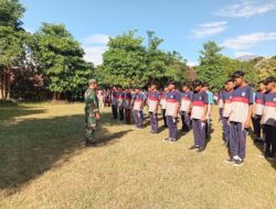 Babinsa Koramil 0825-15/Wongsorejo Berikan Materi Pembinaan Pada Giat MPLS