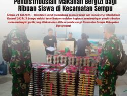 Koramil 0825/19 Sempu Dukung Pendistribusian Makanan Bergizi bagi Ribuan Siswa di Kecamatan Sempu