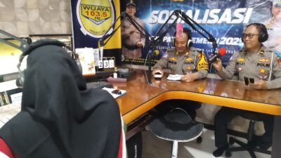 Bersama Media Polres Pelabuhan Tanjungperak Gencarkan Sosialisasi Operasi Patuh Semeru 2025.
