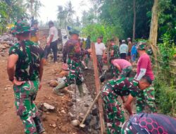 Satgas TMMD ke-125 Kodim 0825/Banyuwangi Bangun Jembatan Penghubung, Permudah Akses Antar Desa