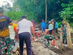 Satgas TMMD ke-125 Kodim 0825/Banyuwangi Percepat Pembangunan Jembatan Penghubung Antar Desa