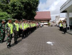 Koramil 0825/14 Kabat Bersama Forpimka Gelar Apel dan PAM Route Tour de Ijen Banyuwangi 2025