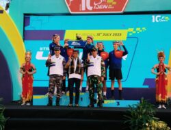Dandim 0825/Banyuwangi Hadiri Finis Etape 4 Tour de Ijen 2025 di Paltuding