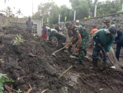 Satgas TMMD ke-125 Kodim 0825/Banyuwangi Genjot Penimbunan dan Pembuatan Selokan di Siliragung