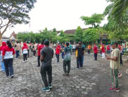 Koramil Purwoharjo Ikuti Senam Bersama Forkopimka untuk Jalin Sinergi Lintas Instansi