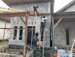 Satgas TMMD ke-125 Kodim 0825 Banyuwangi Kebut Pembangunan Rutilahu Ibu Evi Widiawati