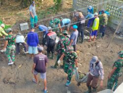 Pembangunan Jembatan Terus Berlanjut, Satgas TMMD Ke-125 Kodim 0825/Banyuwangi Semakin Giat di Lapangan