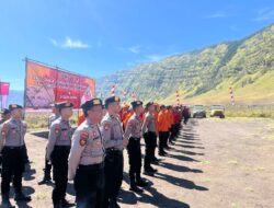 Polres Probolinggo Bersama Balai Besar TNBTS Gelar Apel Siaga Antisipasi Karhutla di Musim Kemarau