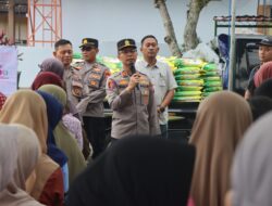 Jaga Stabilitas Harga, Polres Trenggalek Gandeng Bulog Gelar Pasar Beras Murah