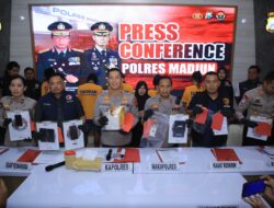 Polres Madiun Bongkar Jaringan Narkoba, Amankan 4 Tersangka dan 1,1 Kg Sabu