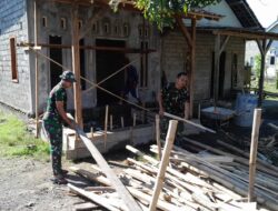 RTLH Ibu Evi Dikebut, Satgas TMMD 125 Tak Kenal Lelah di Desa Kesilir