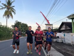 Satgas TMMD ke-125 Kodim 0825/Banyuwangi Jaga Stamina Lewat Olahraga Lari di Siliragung