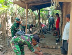 Koramil 0825/18 Purwoharjo Gelar Program Rutilahu, Wujud Nyata Kepedulian TNI kepada Warga Kurang Mampu