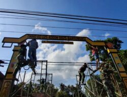 Kado HUT RI ke-80: Gapura TMMD 125 Kodim Banyuwangi Berdiri Kokoh di Pintu Jembatan Desa Kesilir