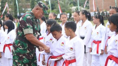 Irdam V/Brawijaya Apresiasi Prestasi Karate Binaan Kodim 0825/Banyuwangi
