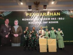 Danrem 083/Baladhika Jaya Serahkan Bantuan Komputer ke SMP Kartika IV-7 Siliragung