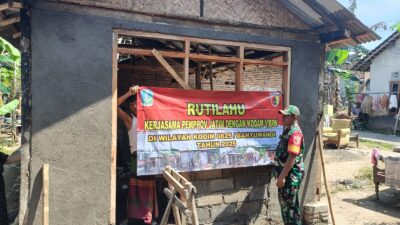 Koramil 0825/14 Kabat Capai 60 Persen Pengerjaan Rutilahu Program Pemprov Jatim
