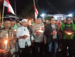 Kapolresta Banyuwangi Hadiri Aksi Lilin Ratusan Driver Online untuk Afan Kurniawan