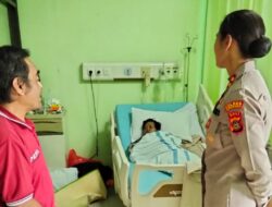 Kapolres Jembrana Tunjukkan Kepedulian, Jenguk Istri Awak Media yang Dirawat di RSU Negara