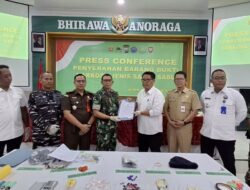 Kodim 0825/Banyuwangi Laksanakan Press Conference Penyerahan Barang Bukti Narkoba Jenis Sabu Sabu