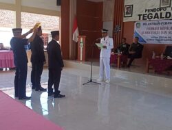 Babinsa Koramil 0825/09 Tegaldlimo, Menghadiri Pelantikan Dua Kepala Dusun Baru Desa Tegaldlimo Resmi Dilantik, Oleh Kades Tegaldlimo