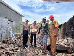 Polres Pasuruan Salurkan Bantuan untuk Korban Kebakaran di Rembang