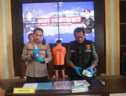 Polres Nganjuk Berhasil Ungkap Kasus Narkoba Dua Tersangka Pengedar Sabu Diamankan