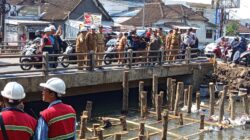 Proyek Kontruksi Jembatan Kedung Kandang Progres 35 Persen, Pemkot Malang Tinjau Langsung Di Lokasi