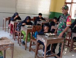 Babinsa Desa Paspan Dampingi Program Makan Bergizi Gratis (MBG) di SDN 1 Paspan