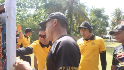 TNI–Polri Banyuwangi Perkuat Sinergi Lewat Olahraga Bersama di Puslatpurmar 7 Lampon