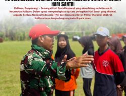 Disiplin Militer Padukan Semangat Religius: Siswa SMA NU Digembleng Koramil 0825/05 Kalibaru untuk Upacara Hari Santri