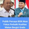 Publik Percaya Kinerja BGN Akan Lebih Fokus Perbaiki Kualitas Program Makan Bergizi Gratis