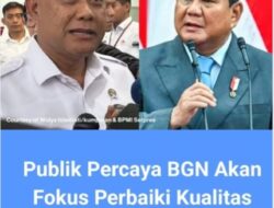 Publik Percaya Kinerja BGN Akan Lebih Fokus Perbaiki Kualitas Program Makan Bergizi Gratis